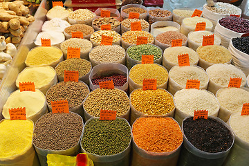 Image showing Grains and beans
