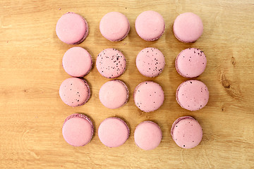 Image showing macarons on table at confectionery or bakery