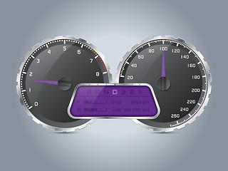 Image showing Speedometer design with digital lcd display