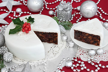 Image showing Traditional Iced Christmas Cake