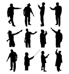 Image showing People pointing showing