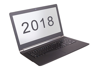 Image showing Laptop isolated - New Year - 2018