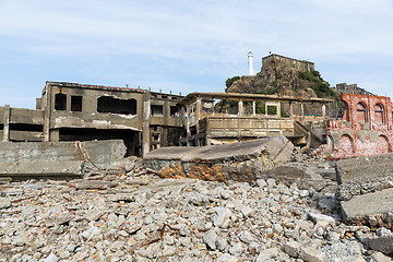 Image showing Abandoned island of Gunkanjima in nagasaki city