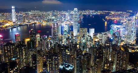 Image showing Hong Kong city at night