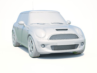 Image showing 3d Car White Blank Template