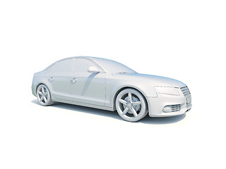 Image showing 3d Car White Blank Template