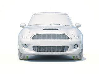 Image showing 3d Car White Blank Template