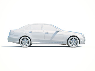 Image showing 3d Car White Blank Template