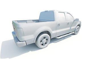 Image showing 3d Car White Blank Template