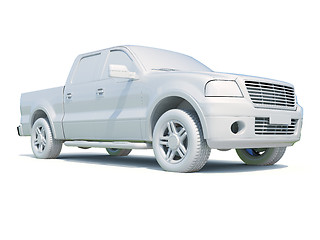 Image showing 3d Car White Blank Template