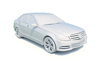 Image showing 3d Car White Blank Template