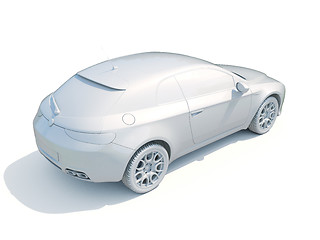 Image showing 3d Car White Blank Template