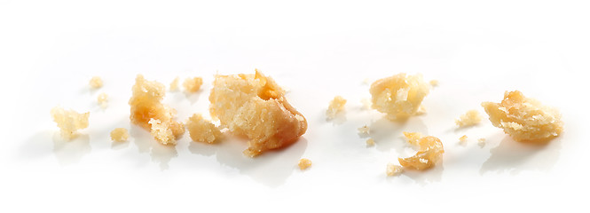 Image showing Cheese cookie crumbs macro