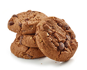 Image showing Chocolate and nut cookies