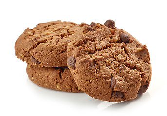 Image showing Chocolate and nut cookies