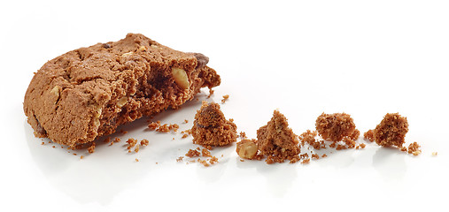 Image showing Chocolate cookie pieces and crumbs