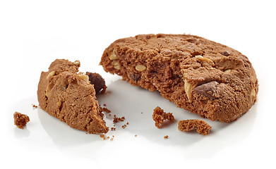 Image showing Chocolate cookie pieces and crumbs