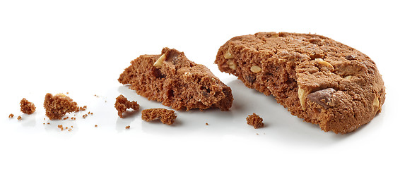 Image showing Chocolate cookie pieces and crumbs