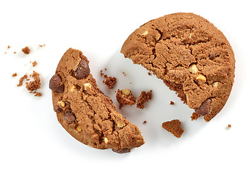 Image showing Chocolate cookie pieces and crumbs