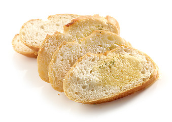 Image showing bread slices with herb butter