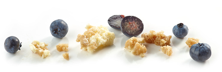 Image showing Blueberry cheese cake crumbs