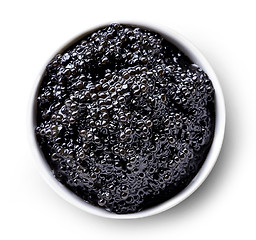 Image showing Bowl of black caviar