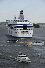 Image showing HELSINKI, FINLAND – JUNE 14, 2017: ship Sila Line in the harbo