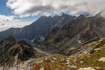 Image showing View on high Tatra Mountains from Jahnaci stit peak, Slovakia, Europe