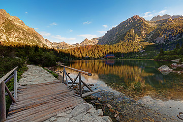 Image showing Panorama of Popradske pleso lake valley in Tatra Mountains, Slovakia, Europe