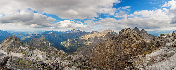 Image showing Panoramic view on high Tatra Mountains, Slovakia, Europe