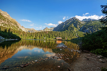 Image showing Panorama of Popradske pleso lake valley in Tatra Mountains, Slovakia, Europe