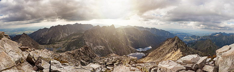 Image showing Panoramic view on high Tatra Mountains, Slovakia, Europe