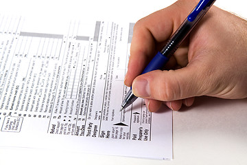 Image showing Preparing Taxes