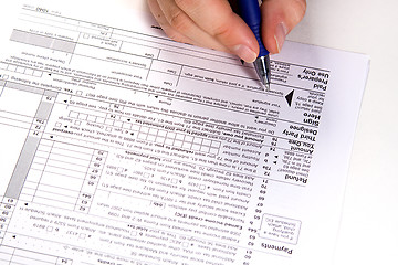 Image showing Preparing Taxes