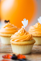 Image showing cupcake with halloween decoration