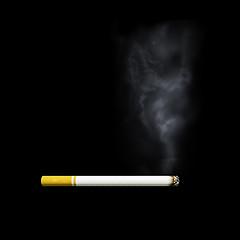 Image showing smoking cigarette side view