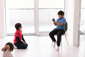 Image showing Photoshooting with kids models