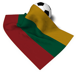 Image showing soccer ball and flag of lithuania - 3d rendering