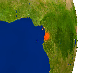 Image showing Equatorial Guinea on Earth