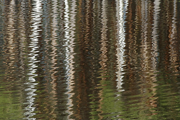 Image showing zigzag water reflections