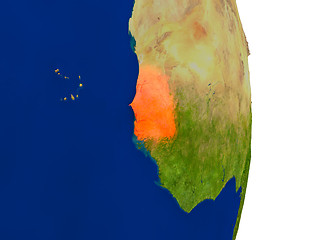 Image showing Senegal on Earth