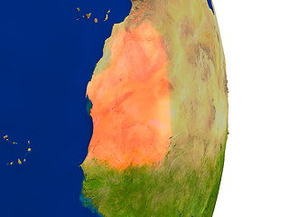 Image showing Mauritania on Earth