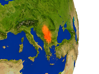 Image showing Serbia on Earth