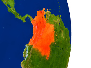 Image showing Colombia on Earth