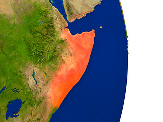 Image showing Somalia on Earth