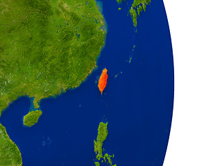 Image showing Taiwan on Earth