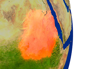 Image showing Sudan on Earth