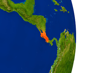 Image showing Costa Rica on Earth