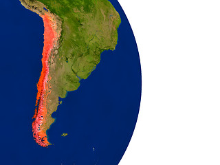 Image showing Chile on Earth