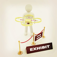 Image showing Drone, quadrocopter, with photo camera at the technical exhibiti